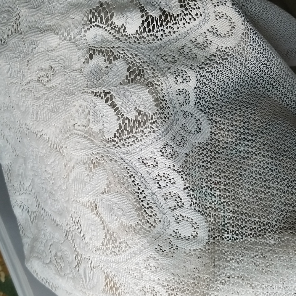 Floral Lace Eggshell Fabric